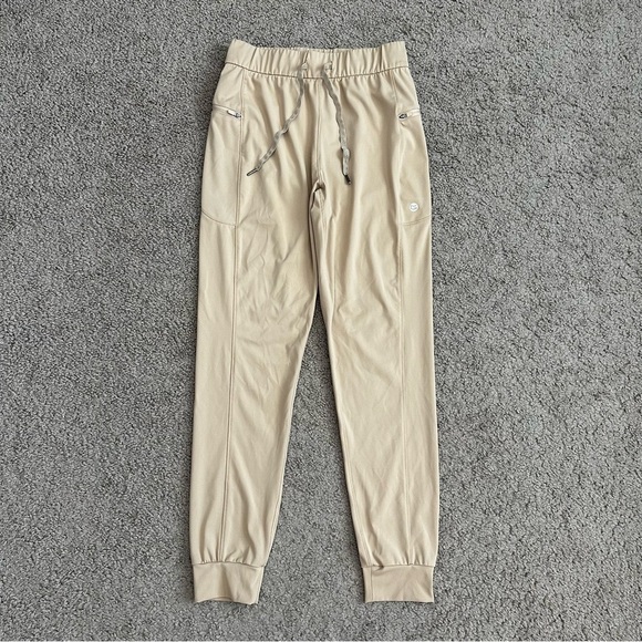 G Gradual Jogger Pants Zipper Pockets Stretch Athletic Sweatpants Khaki XS - Picture 1 of 14